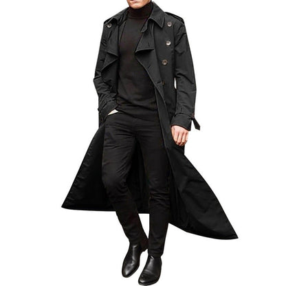 Men's Elegant Double-Breasted Trench Coat