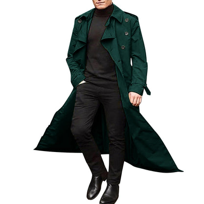 Men's Elegant Double-Breasted Trench Coat