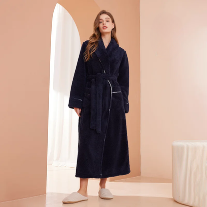 Men's Flannel Fleece Winter Bathrobe