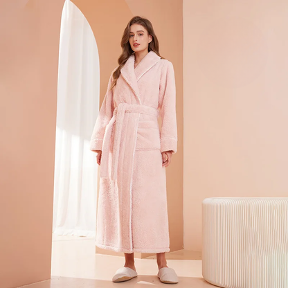 Men's Flannel Fleece Winter Bathrobe