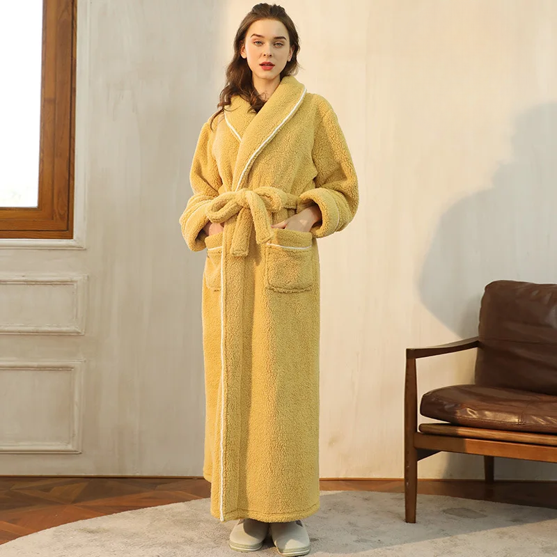 Men's Flannel Fleece Winter Bathrobe