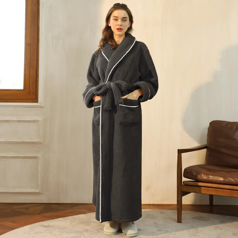 Men's Flannel Fleece Winter Bathrobe