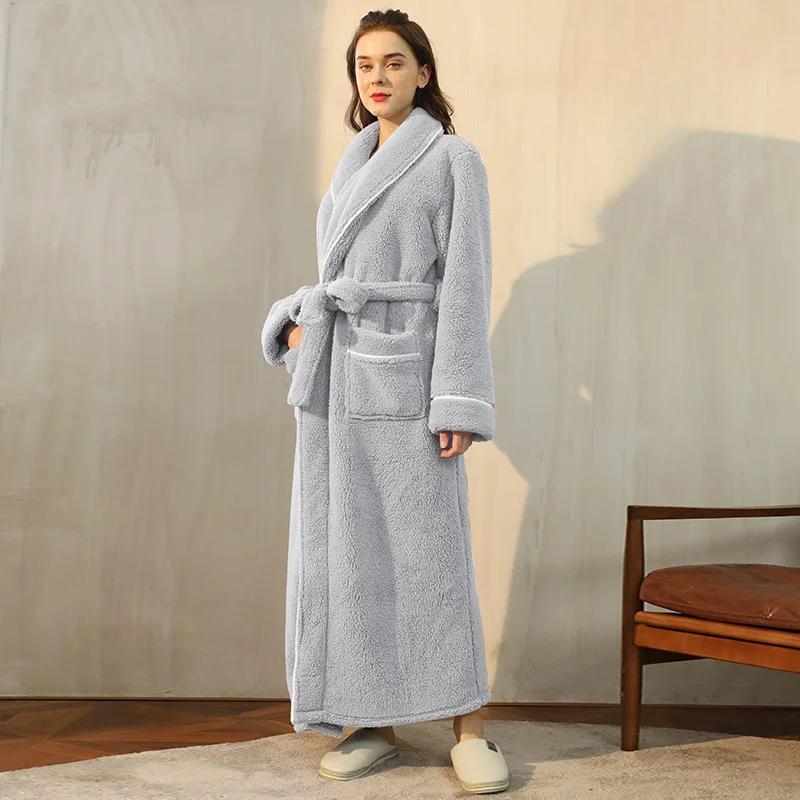 Men's Flannel Fleece Winter Bathrobe