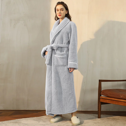Men's Flannel Fleece Winter Bathrobe