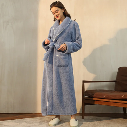 Men's Flannel Fleece Winter Bathrobe