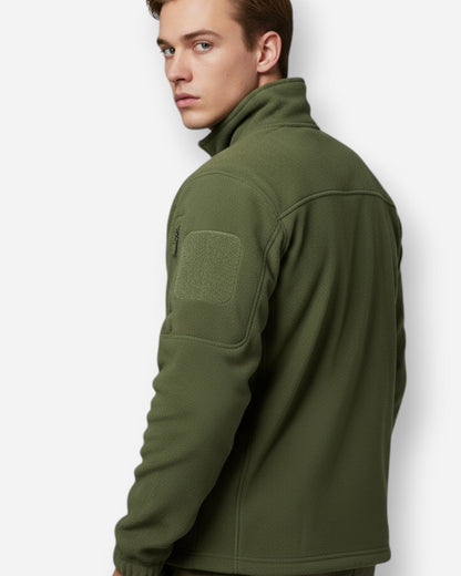 Men's Full-Zip Fleece Jacket with High Collar and Zip Pockets for Everyday and Outdoor Wear