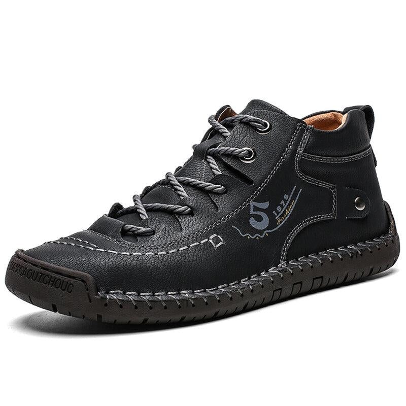 Men's High-Top Hand-Stitched Boots