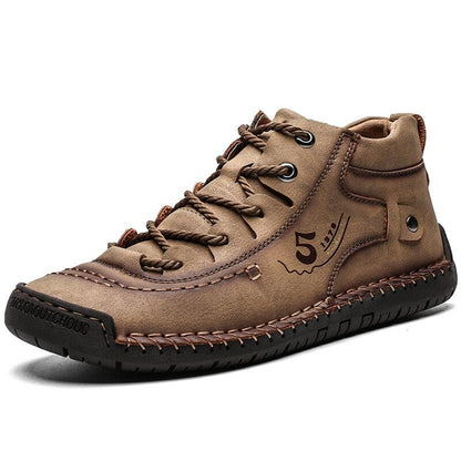 Men's High-Top Hand-Stitched Boots