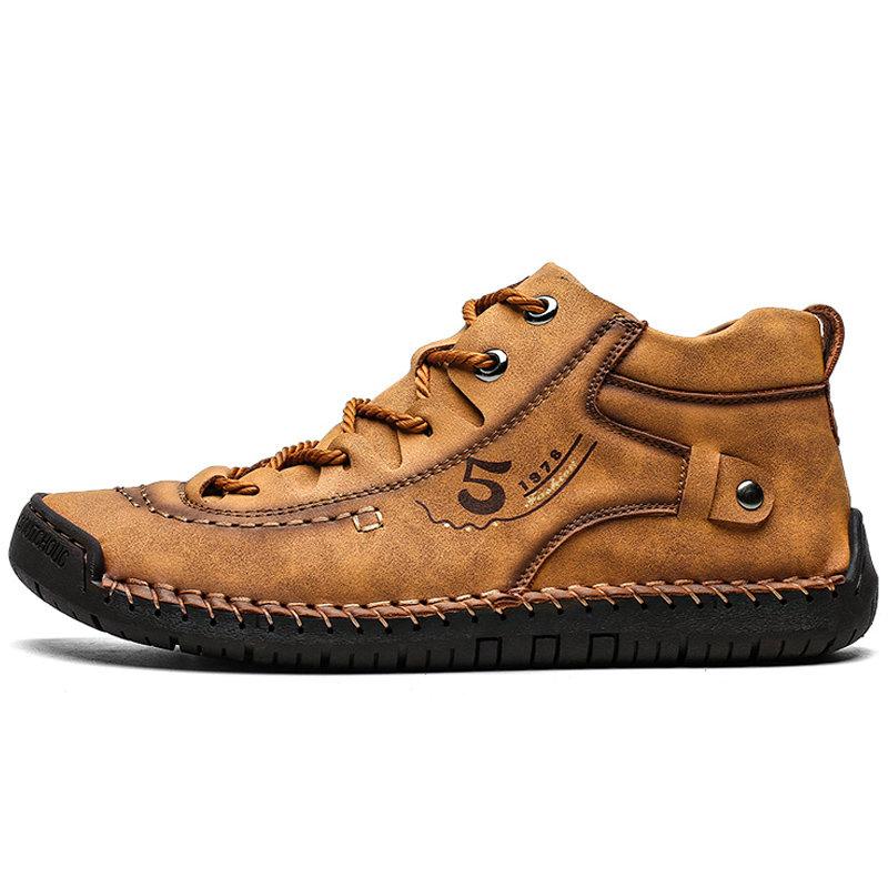 Men's High-Top Hand-Stitched Boots