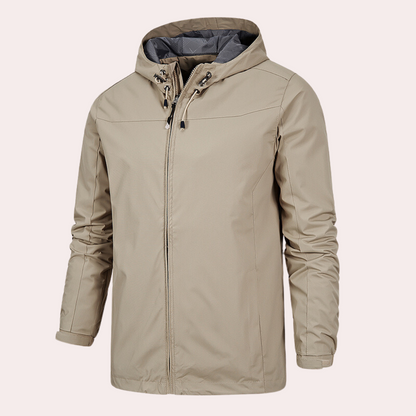 Men's Hooded Windbreaker - All-Season Outdoor Jacket