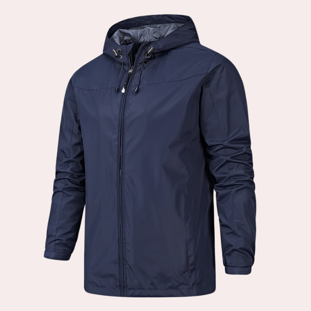 Men's Hooded Windbreaker - All-Season Outdoor Jacket