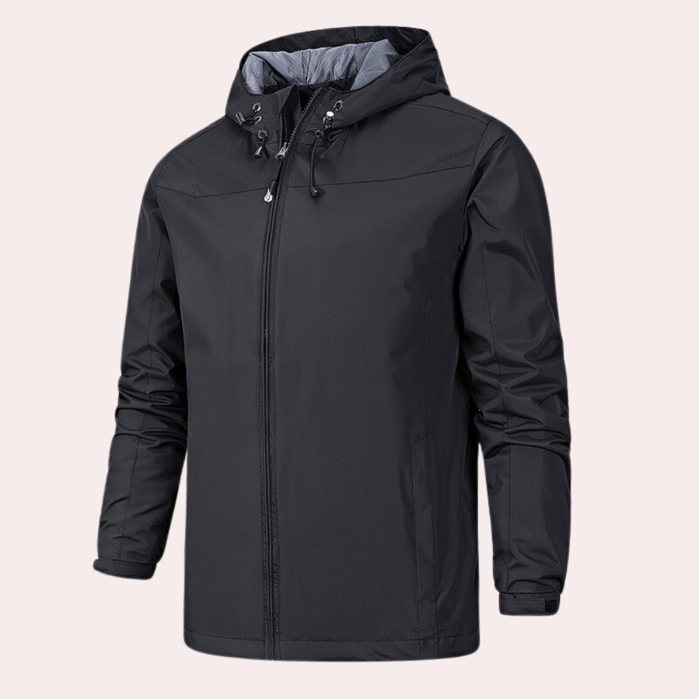 Men's Hooded Windbreaker - All-Season Outdoor Jacket