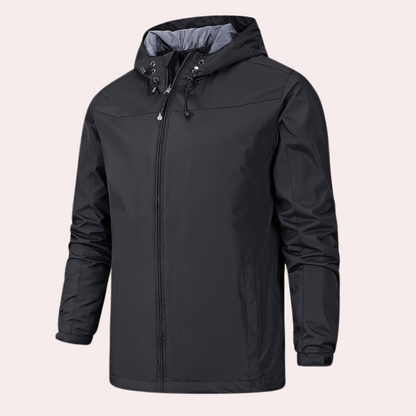 Men's Hooded Windbreaker - All-Season Outdoor Jacket