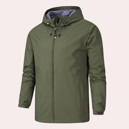 Men's Hooded Windbreaker - All-Season Outdoor Jacket