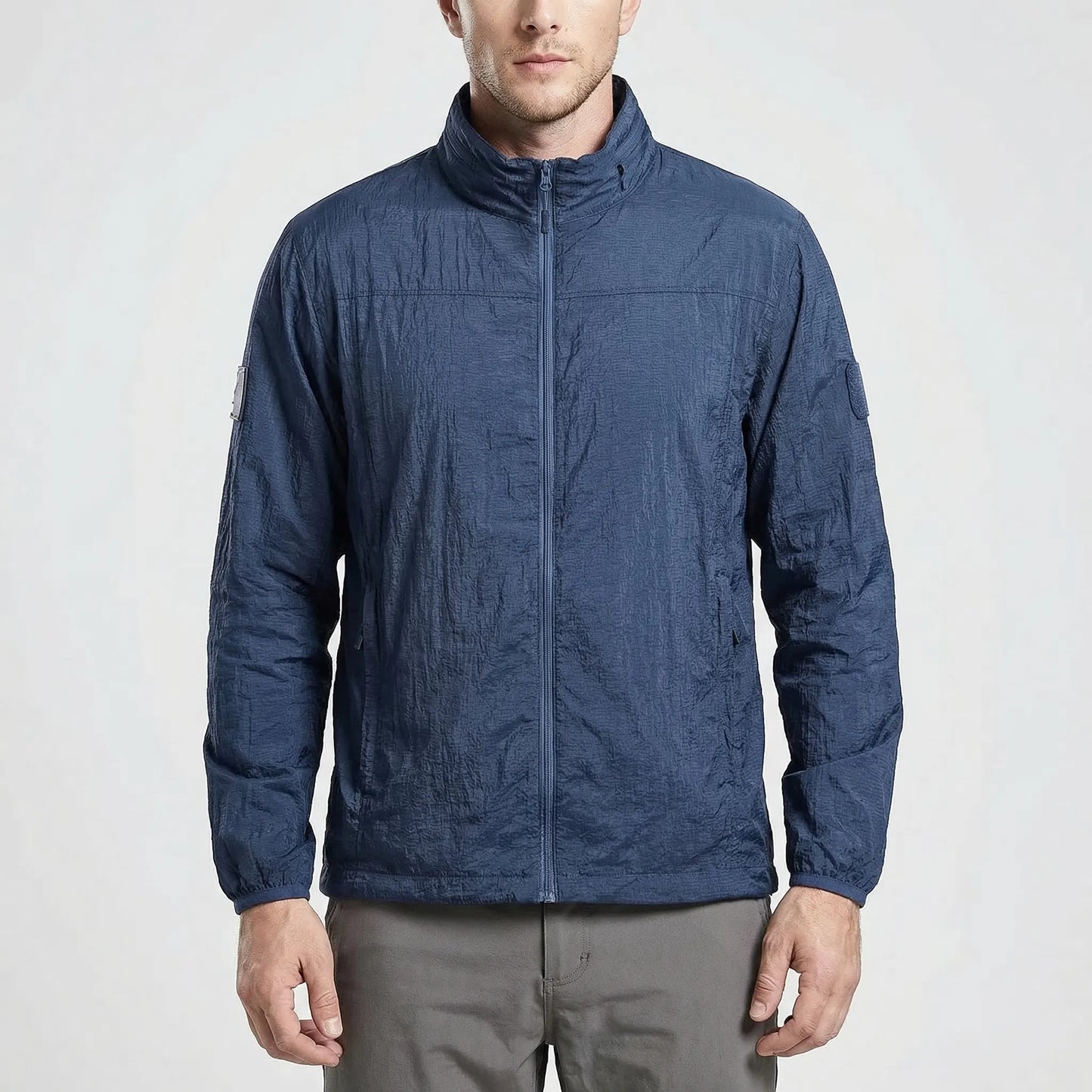 Men's Lightweight Hooded Tactical Windbreaker Jacket