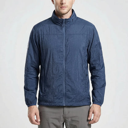 Men's Lightweight Hooded Tactical Windbreaker Jacket