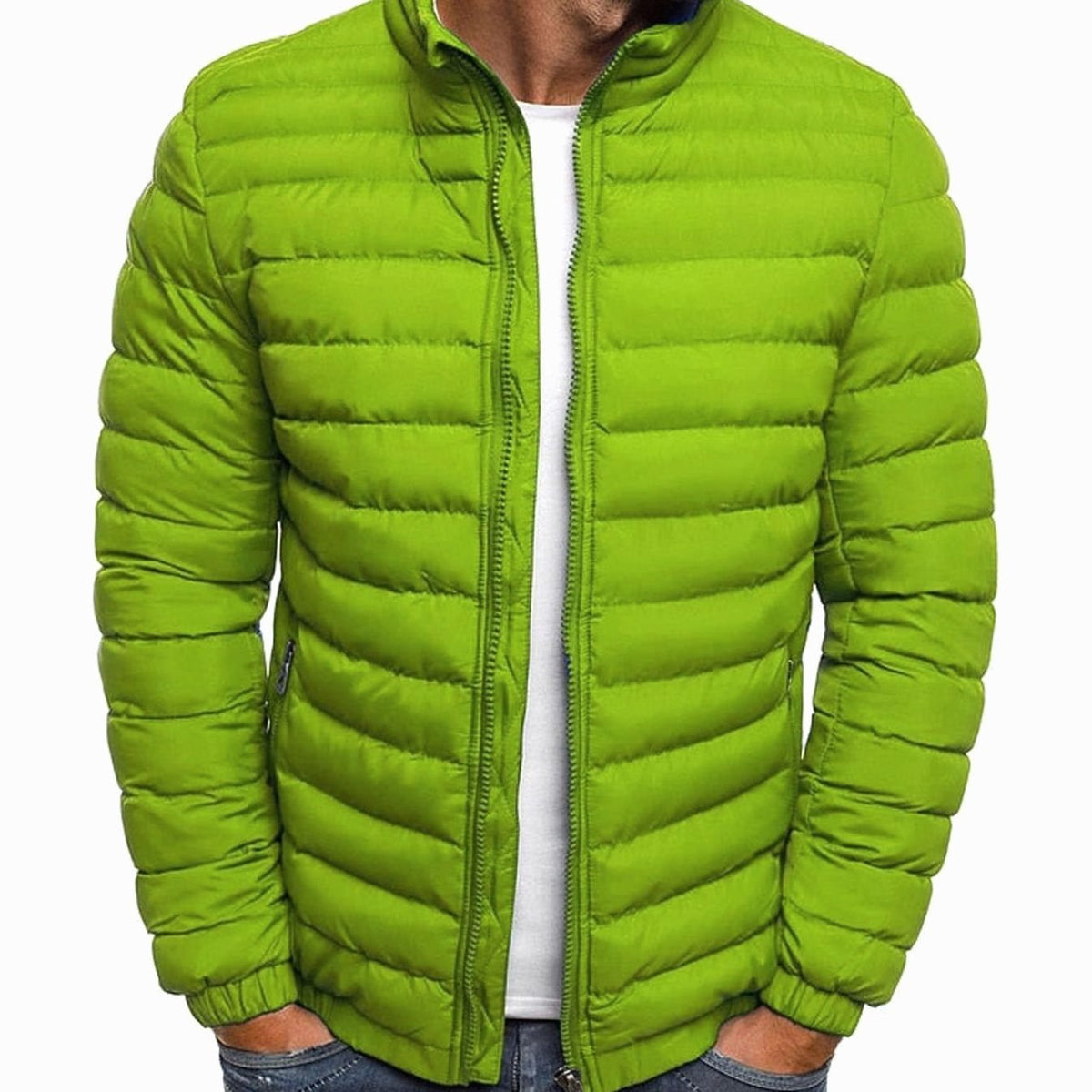 Men's Lightweight Quilted Stand-Collar Puffer Jacket