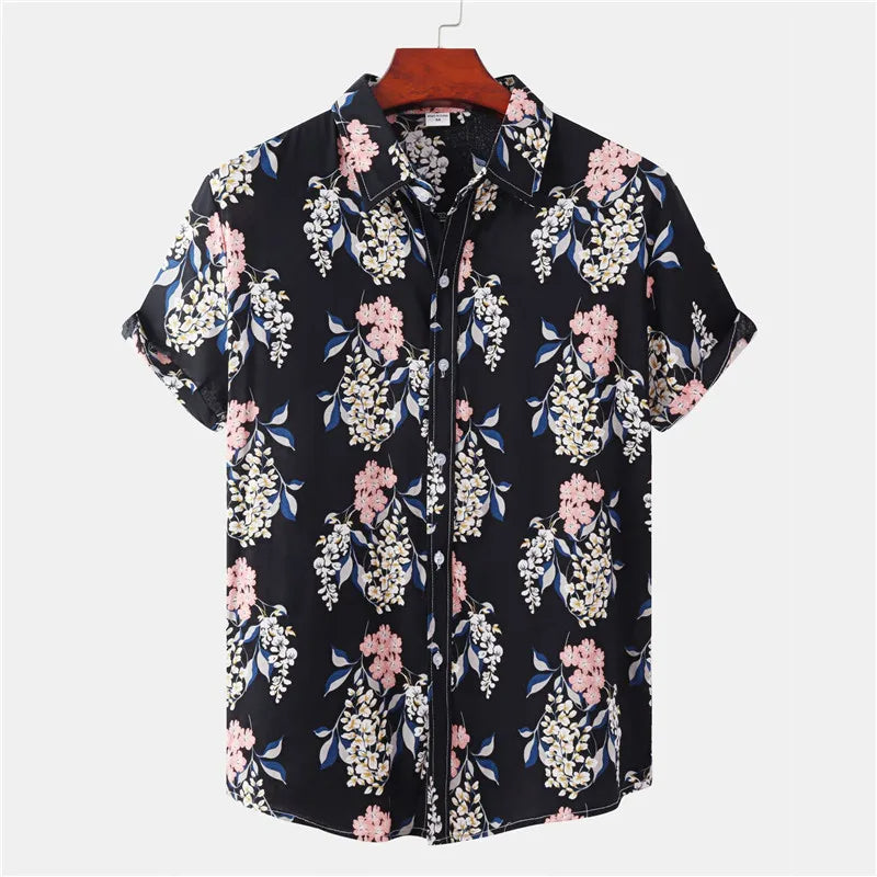 Men's Lightweight Tropical Floral Shirt