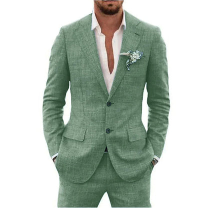 Men's Linen Suit – Elegant Slim Fit for Any Occasion