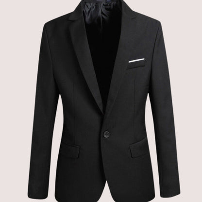 Men's Modern Fit Single-Button Notch Lapel Blazer Suit Jacket