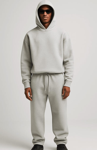 Men's Oversized Fleece Tracksuit with Hoodie and Joggers