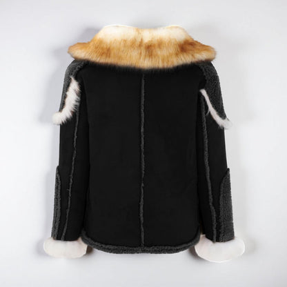 Men's Oversized Winter Coat with Heavy Collar Jacket Outerwear