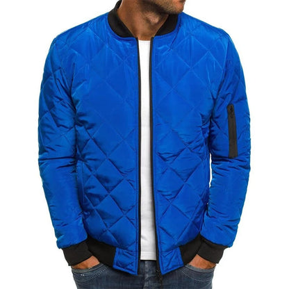 Men's Quilted Bomber Jacket - Lightly Padded & Windproof