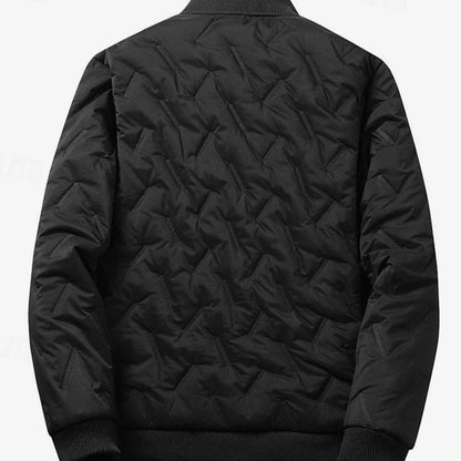Men's Quilted Fleece-Lined Full-Zip Bomber Jacket