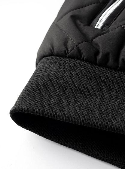 Men's Quilted Fleece-Lined Full-Zip Bomber Jacket
