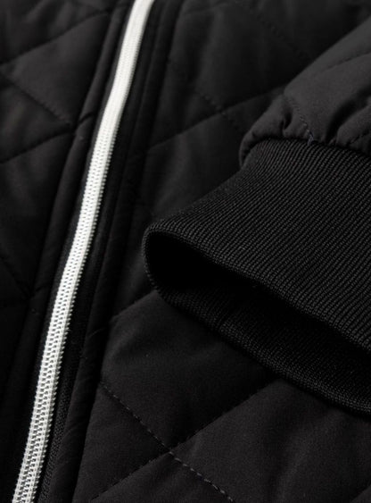 Men's Quilted Fleece-Lined Full-Zip Bomber Jacket
