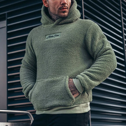 Men's Relaxed Fit Sherpa Pullover Hoodie