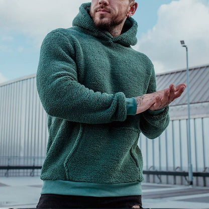 Men's Relaxed Fit Sherpa Pullover Hoodie