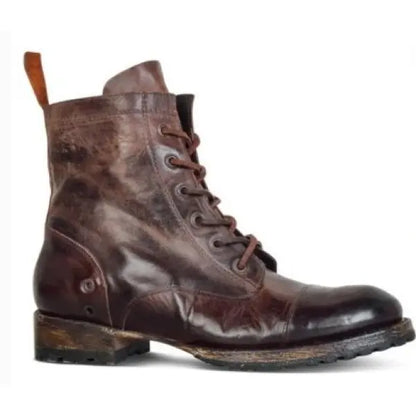 Men's Rugged Vintage Style Lace-Up Boots