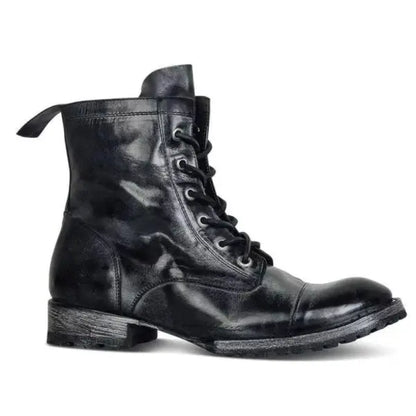 Men's Rugged Vintage Style Lace-Up Boots