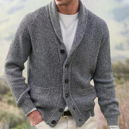 Men's Shawl Collar Cardigan Sweater