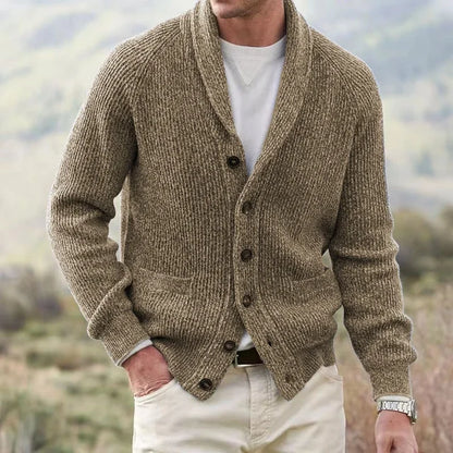 Men's Shawl Collar Cardigan Sweater