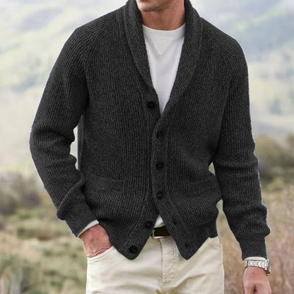 Men's Shawl Collar Cardigan Sweater