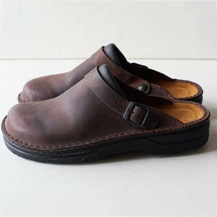 Men's Slip-On Mules with Heel Strap