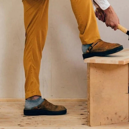 Men's Slip-On Mules with Heel Strap