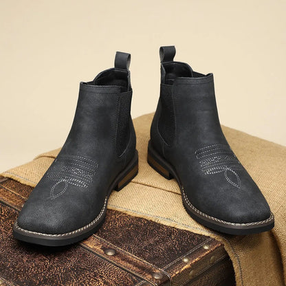 Men's Slip-On Western-Stitch Chelsea Ankle Boots