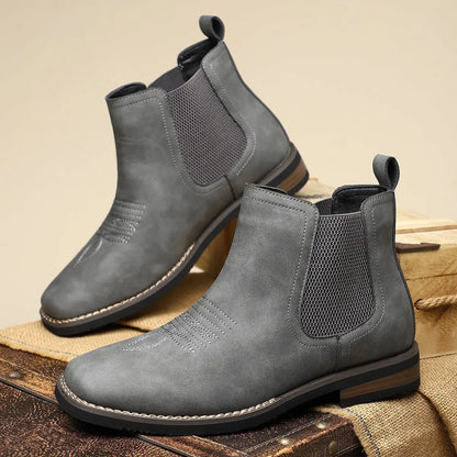 Men's Slip-On Western-Stitch Chelsea Ankle Boots