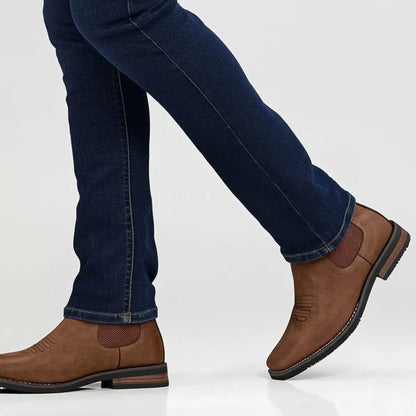 Men's Slip-On Western-Stitch Chelsea Ankle Boots