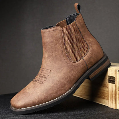 Men's Slip-On Western-Stitch Chelsea Ankle Boots