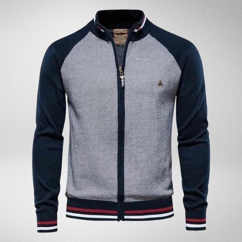 Men's Striped Knit Cardigan
