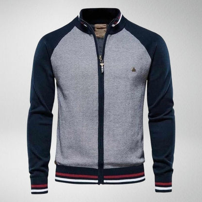 Men's Striped Knit Cardigan