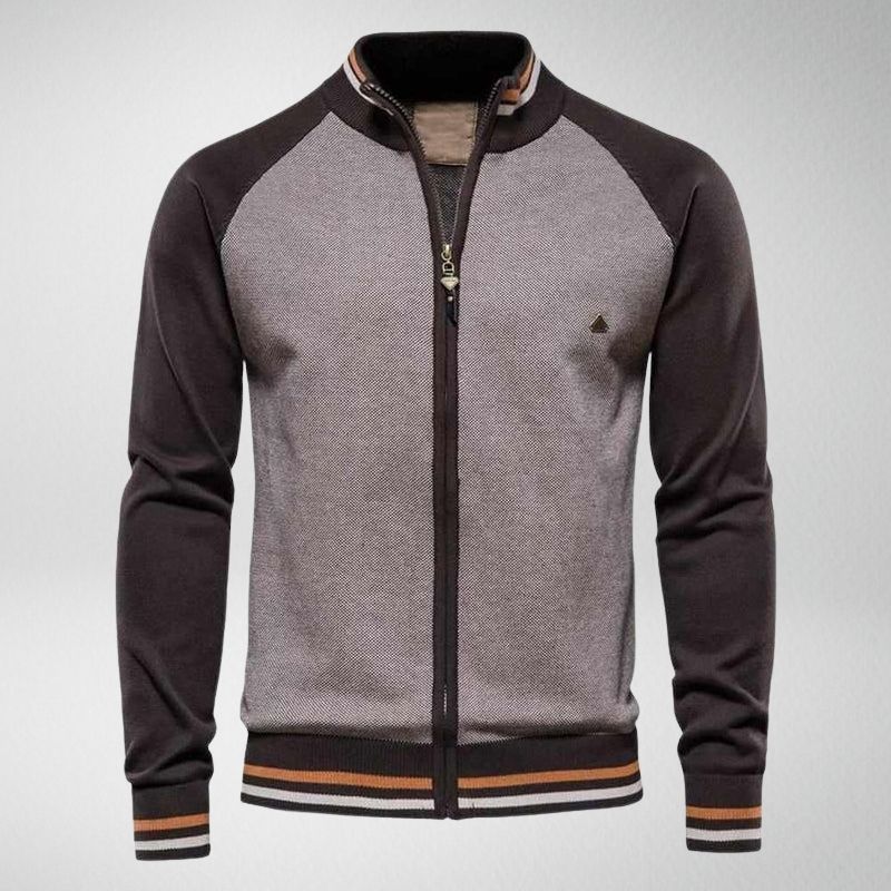 Men's Striped Knit Cardigan