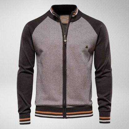 Men's Striped Knit Cardigan