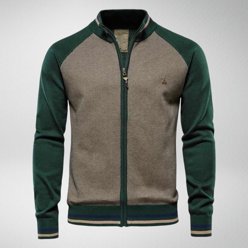 Men's Striped Knit Cardigan