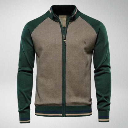 Men's Striped Knit Cardigan