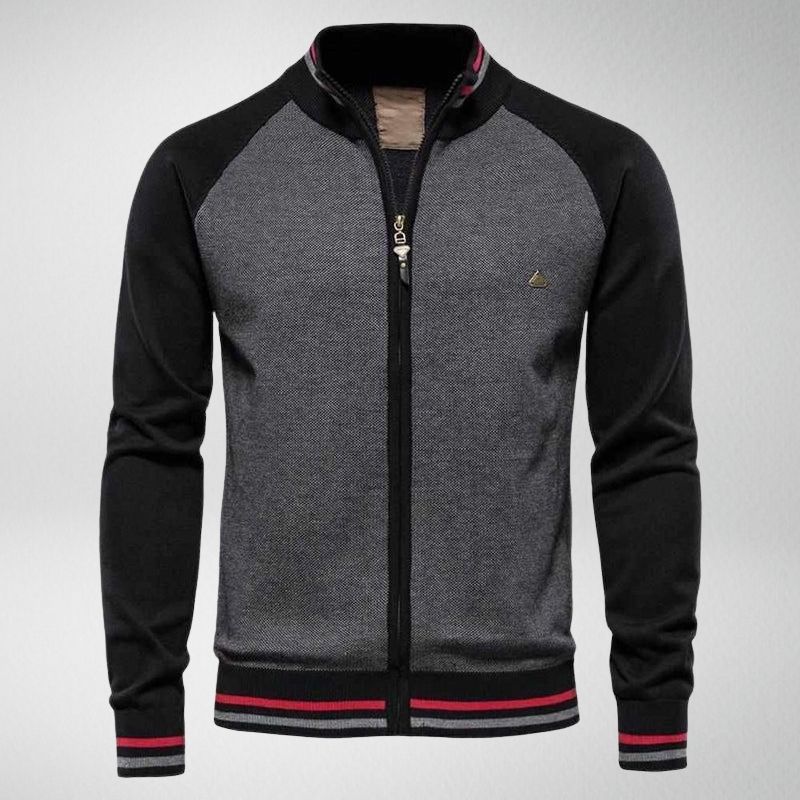 Men's Striped Knit Cardigan